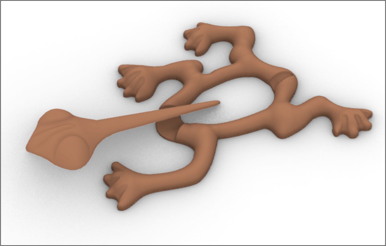 Brooch Lizard 3D model_2