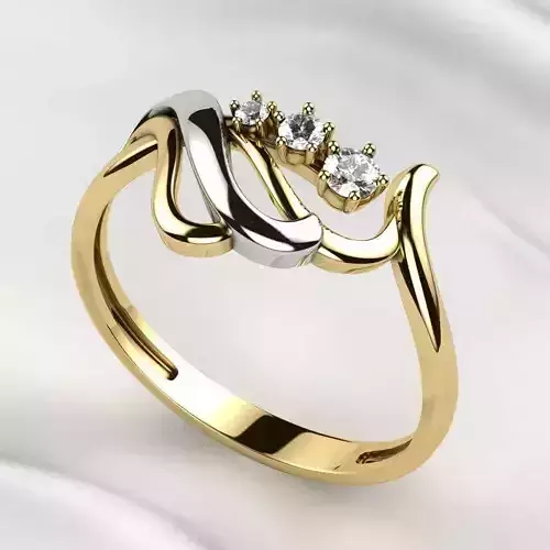 Rhodium Plating Gold Ring 3D print model