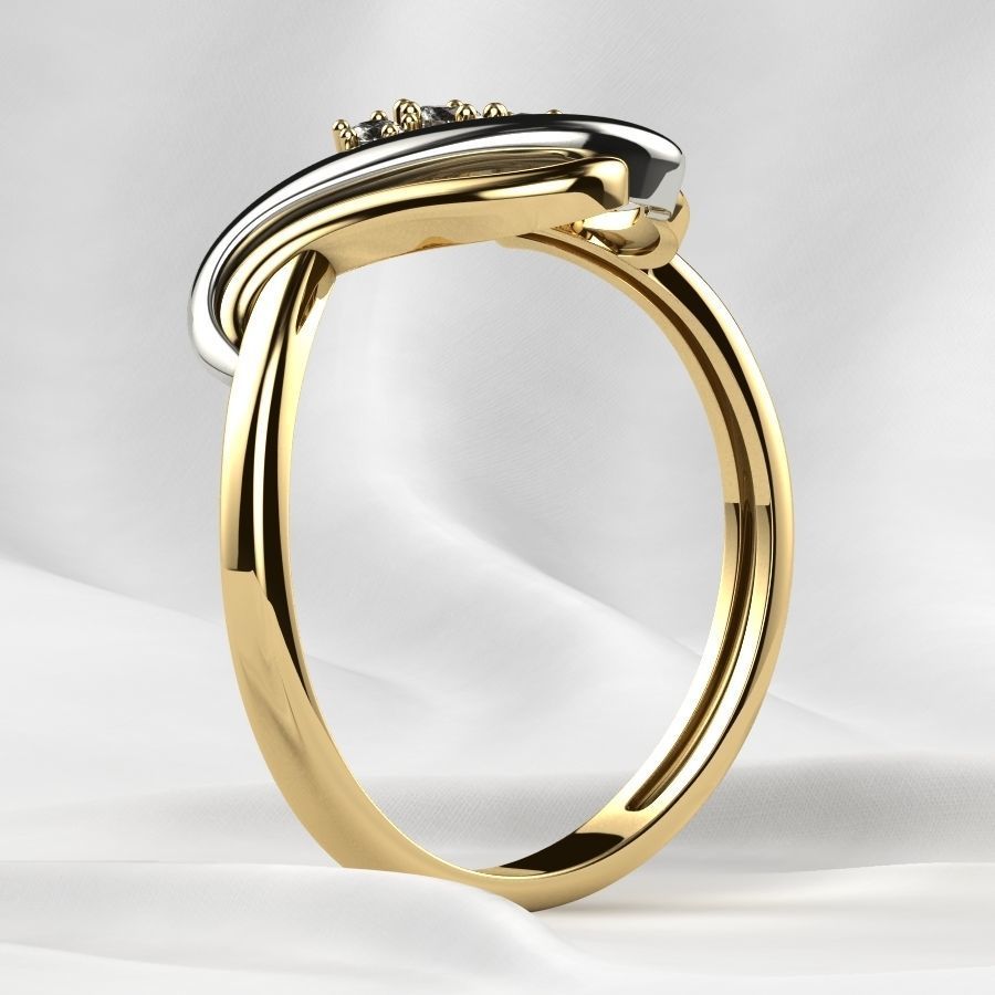 Rhodium Plating Gold Ring 3D print model_15