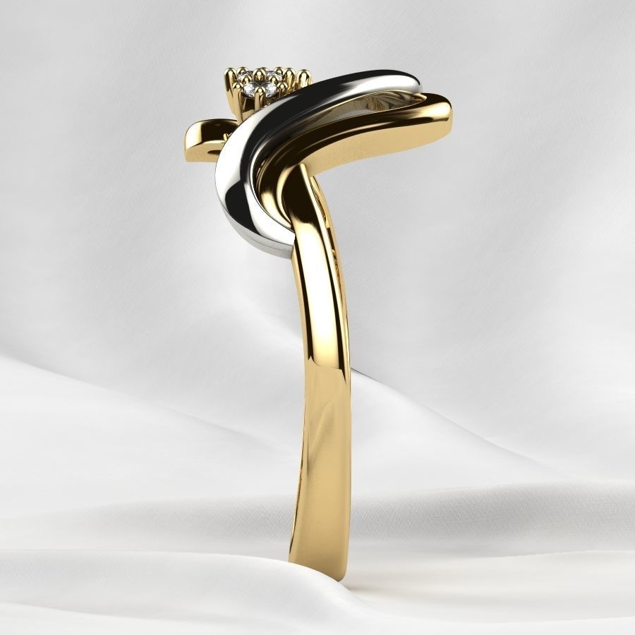 Rhodium Plating Gold Ring 3D print model_18