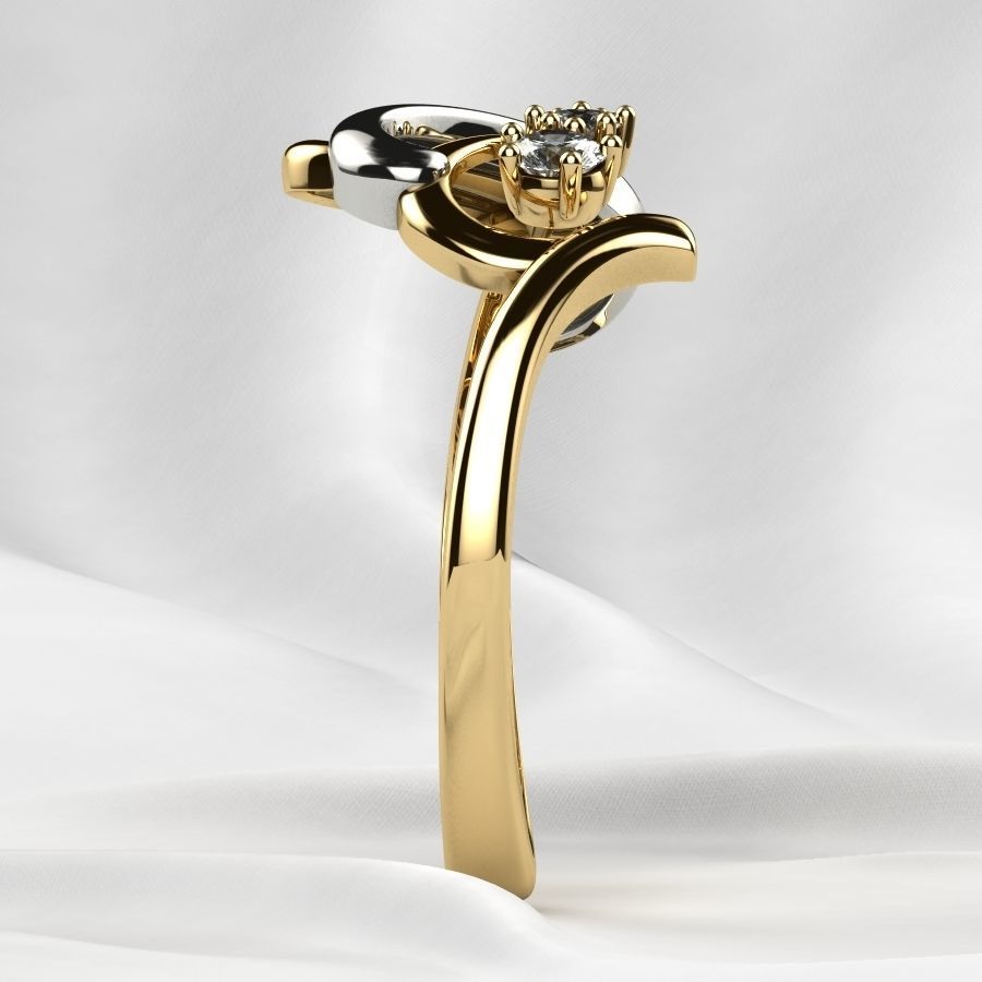 Rhodium Plating Gold Ring 3D print model_20
