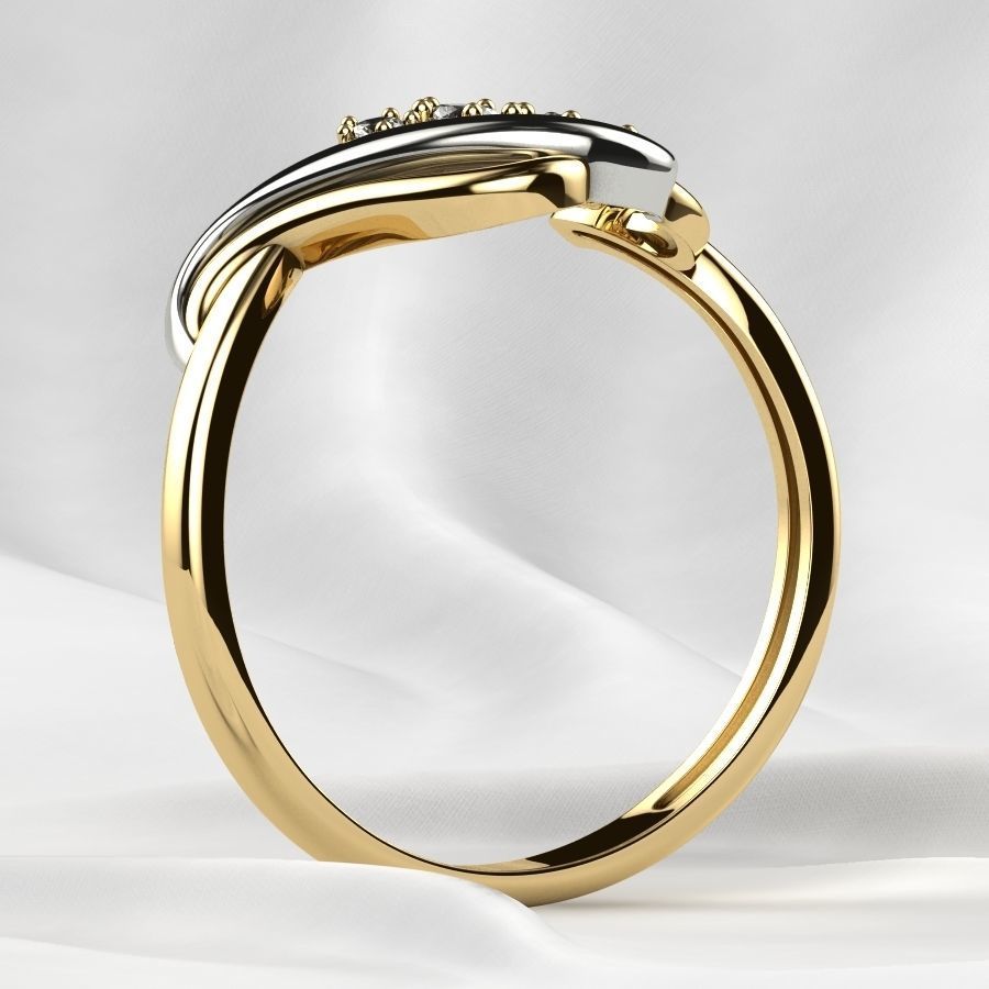 Rhodium Plating Gold Ring 3D print model_14