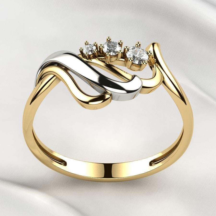 Rhodium Plating Gold Ring 3D print model_10