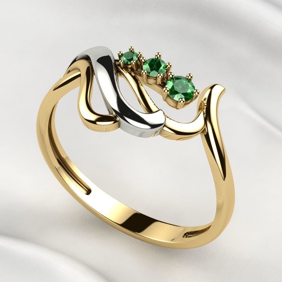 Rhodium Plating Gold Ring 3D print model_2