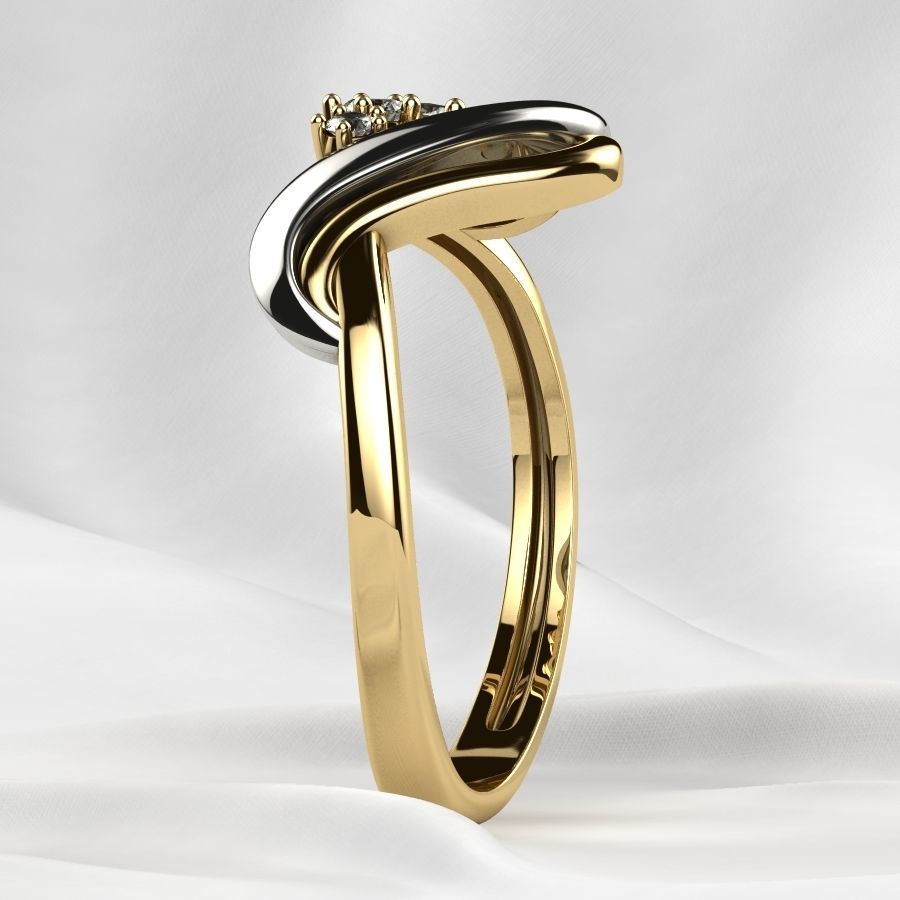 Rhodium Plating Gold Ring 3D print model_17