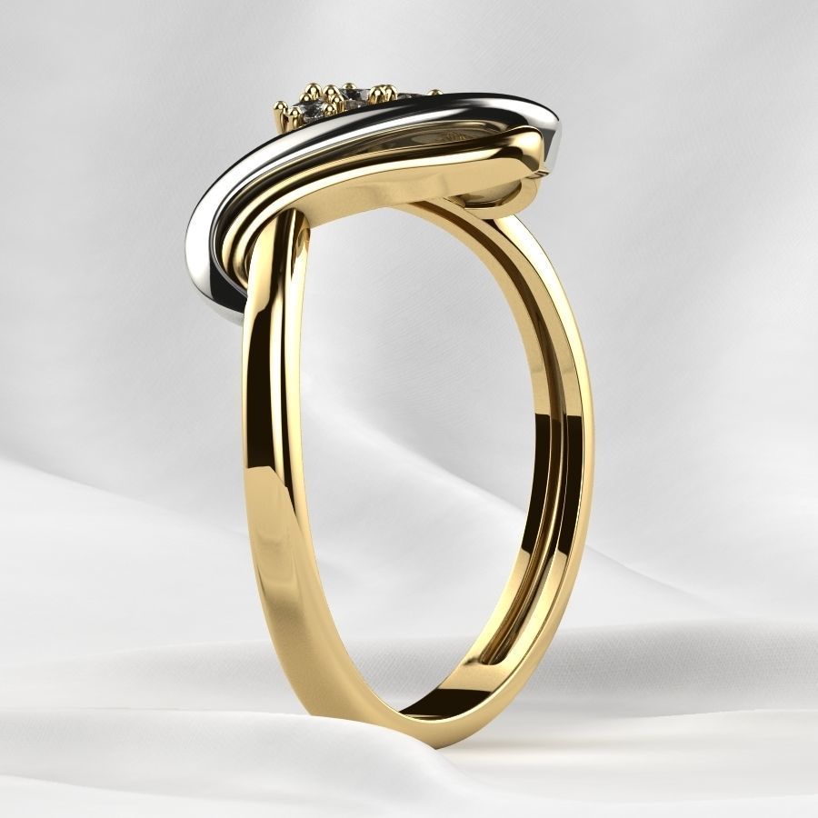 Rhodium Plating Gold Ring 3D print model_16