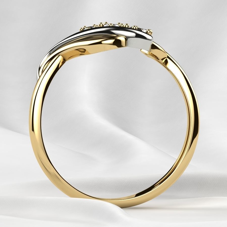 Rhodium Plating Gold Ring 3D print model_13