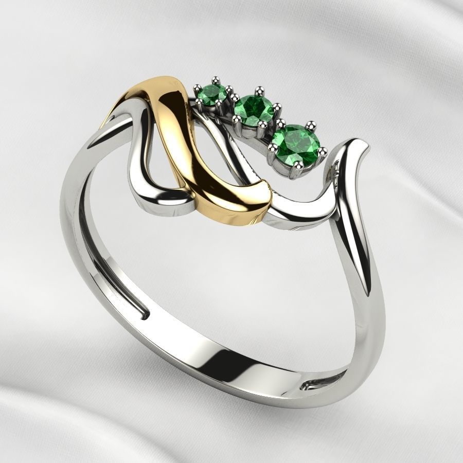 Rhodium Plating Gold Ring 3D print model_9