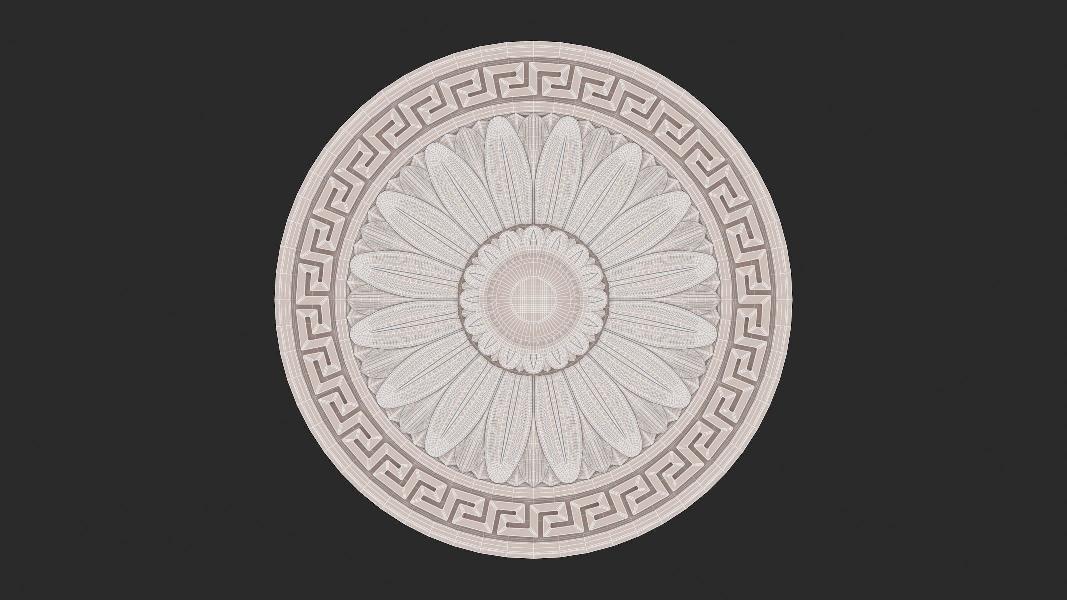 Classic Ceiling Medallion 61 3D model_5