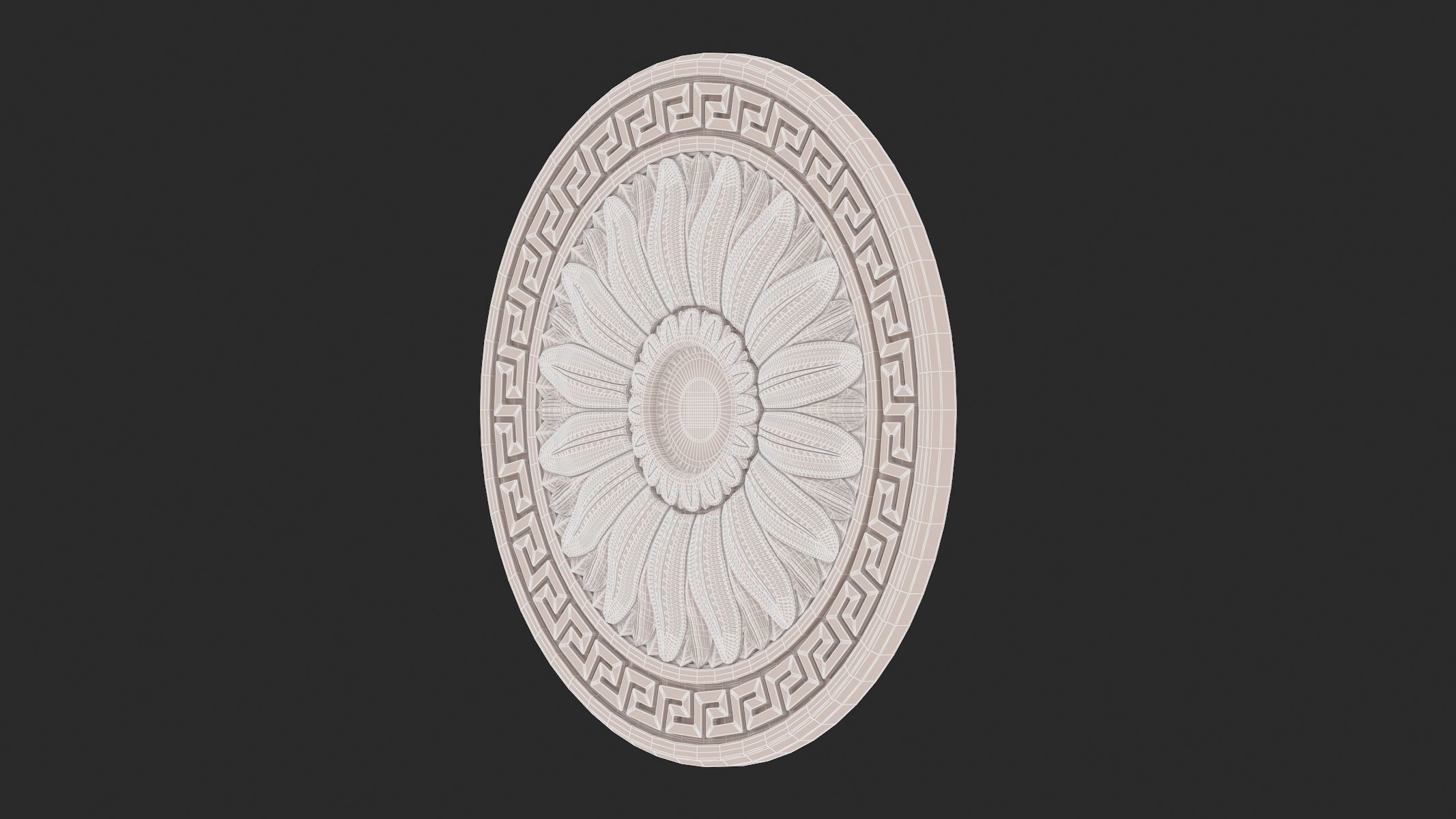 Classic Ceiling Medallion 61 3D model_7