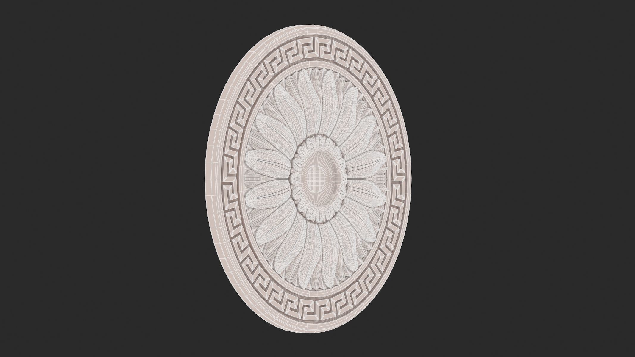 Classic Ceiling Medallion 61 3D model_6