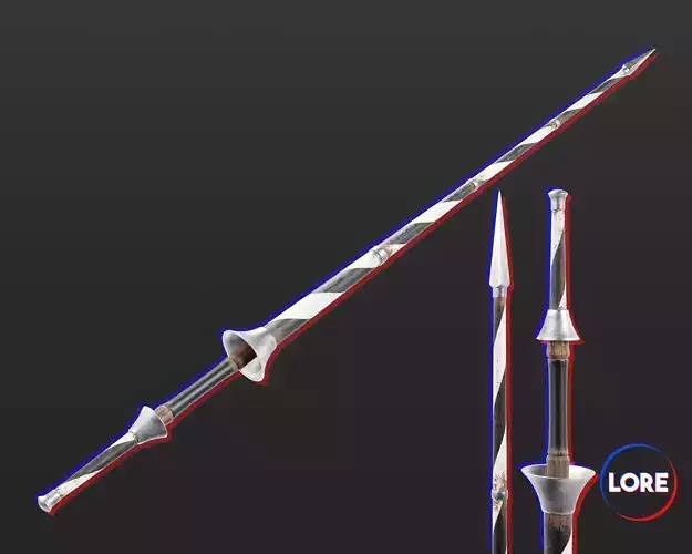 Medieval Elegant Weapon Lance Low-poly 3D model