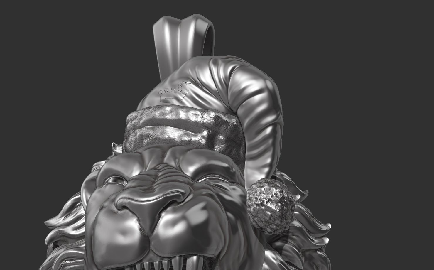 LION HEAD 3D print model_4