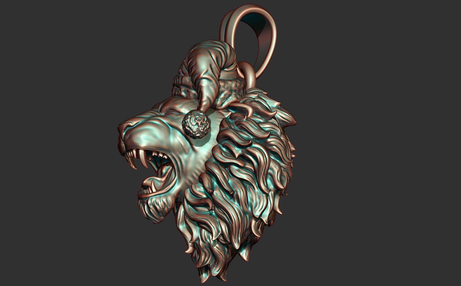 LION HEAD 3D print model_8