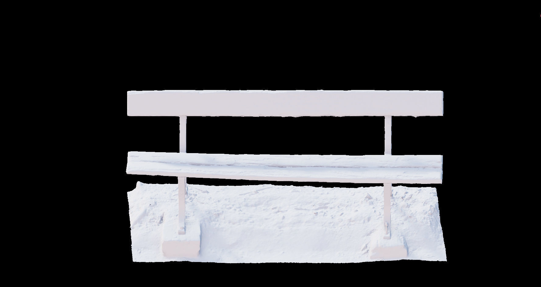 Old bench 3D model Photoscan processed Low-poly 3D model_5