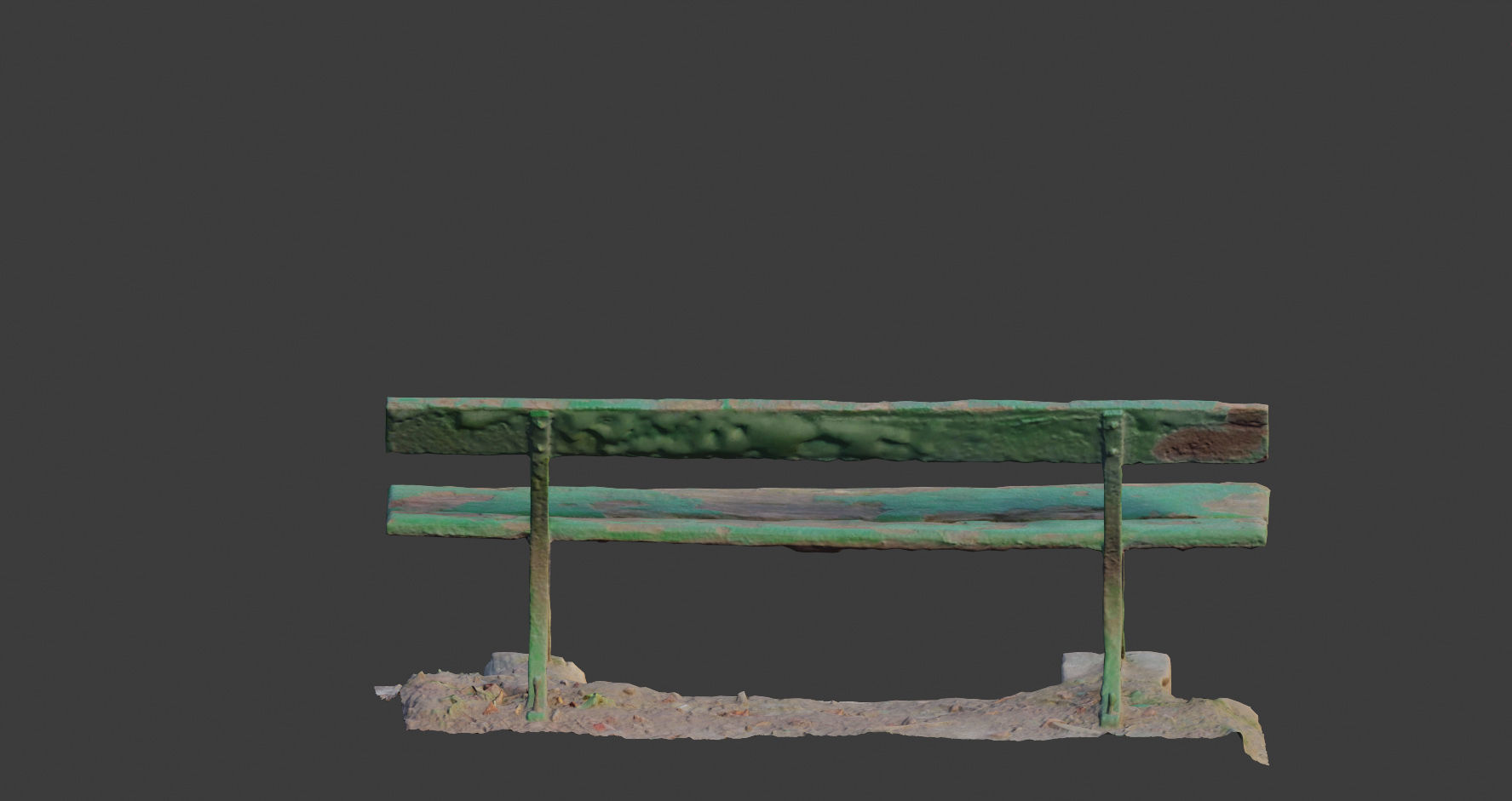 Old bench 3D model Photoscan processed Low-poly 3D model_13
