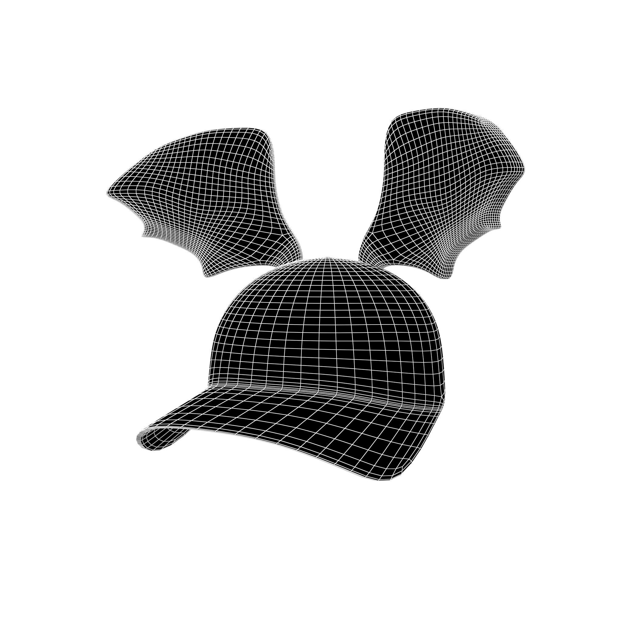 Devil Wing Cap V2 001 Low-poly 3D model_6