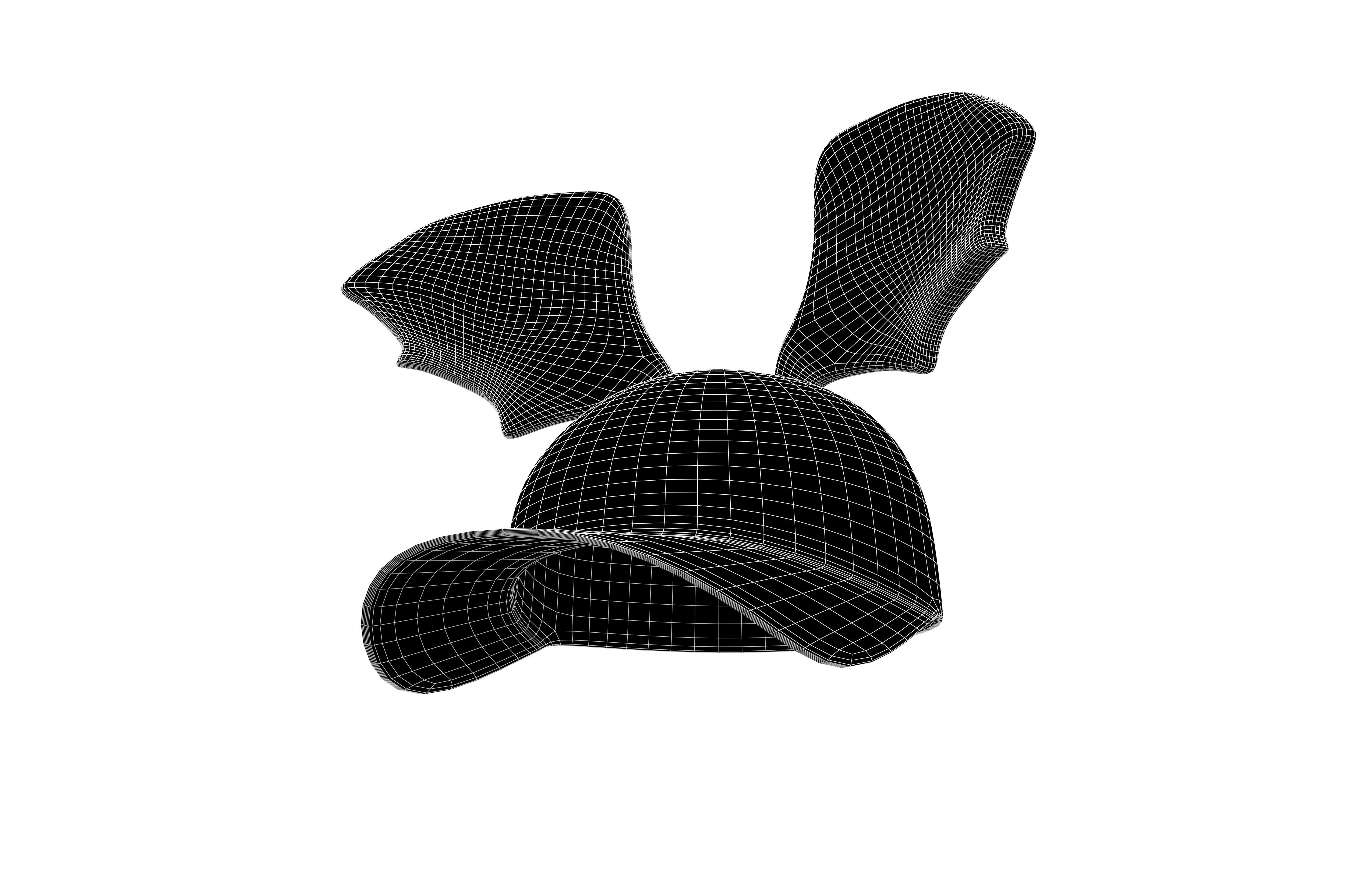 Devil Wing Cap V2 001 Low-poly 3D model_4