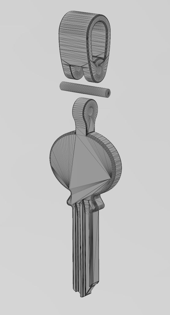 Key pendant with bail 3D print model_14