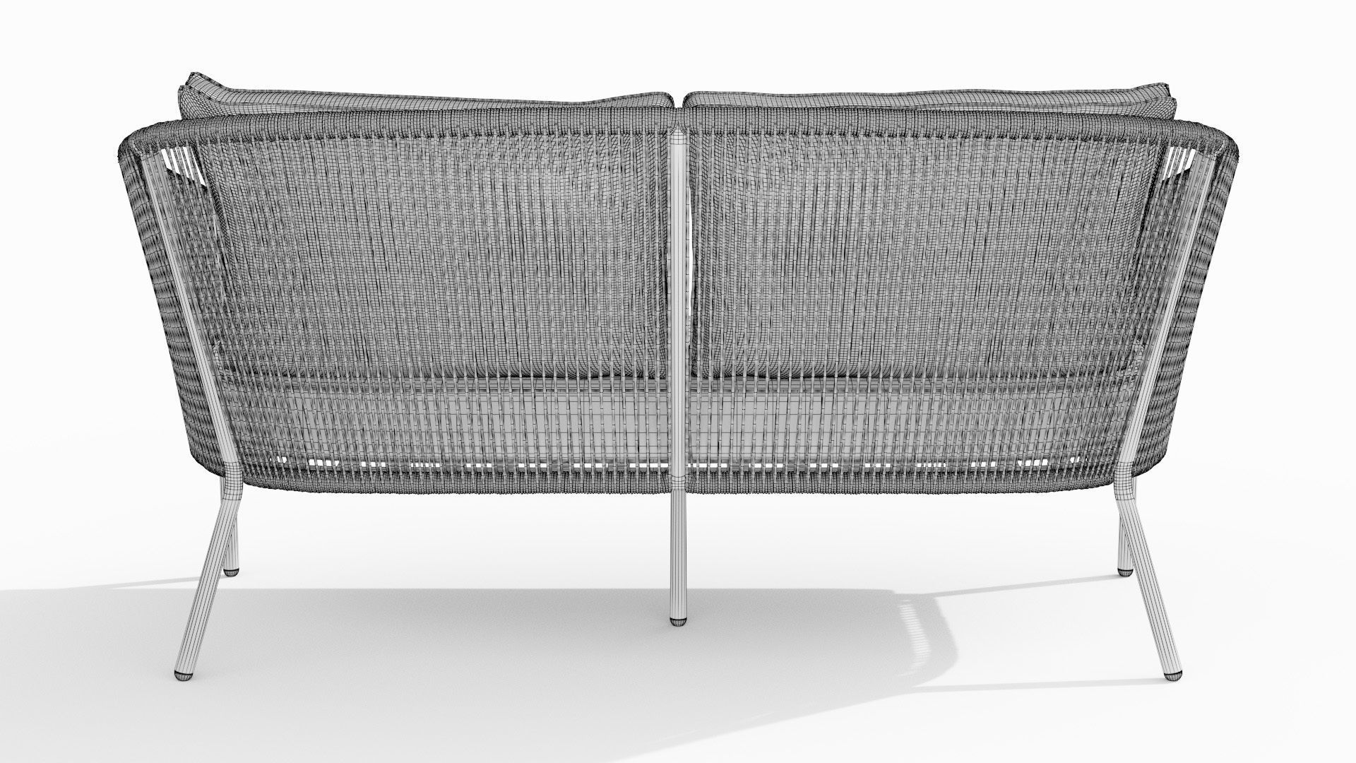 Corda Slate Gray Sofa Low-poly 3D model_16