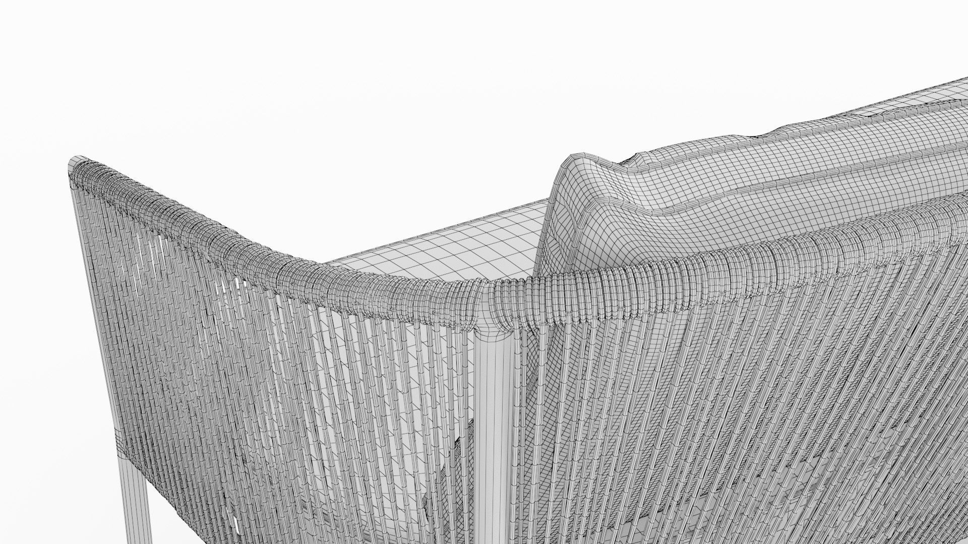 Corda Slate Gray Sofa Low-poly 3D model_15