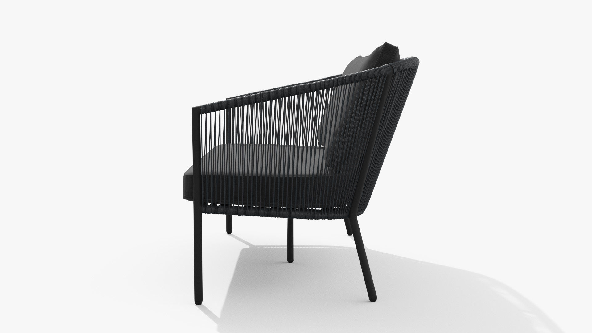 Corda Slate Gray Sofa Low-poly 3D model_3