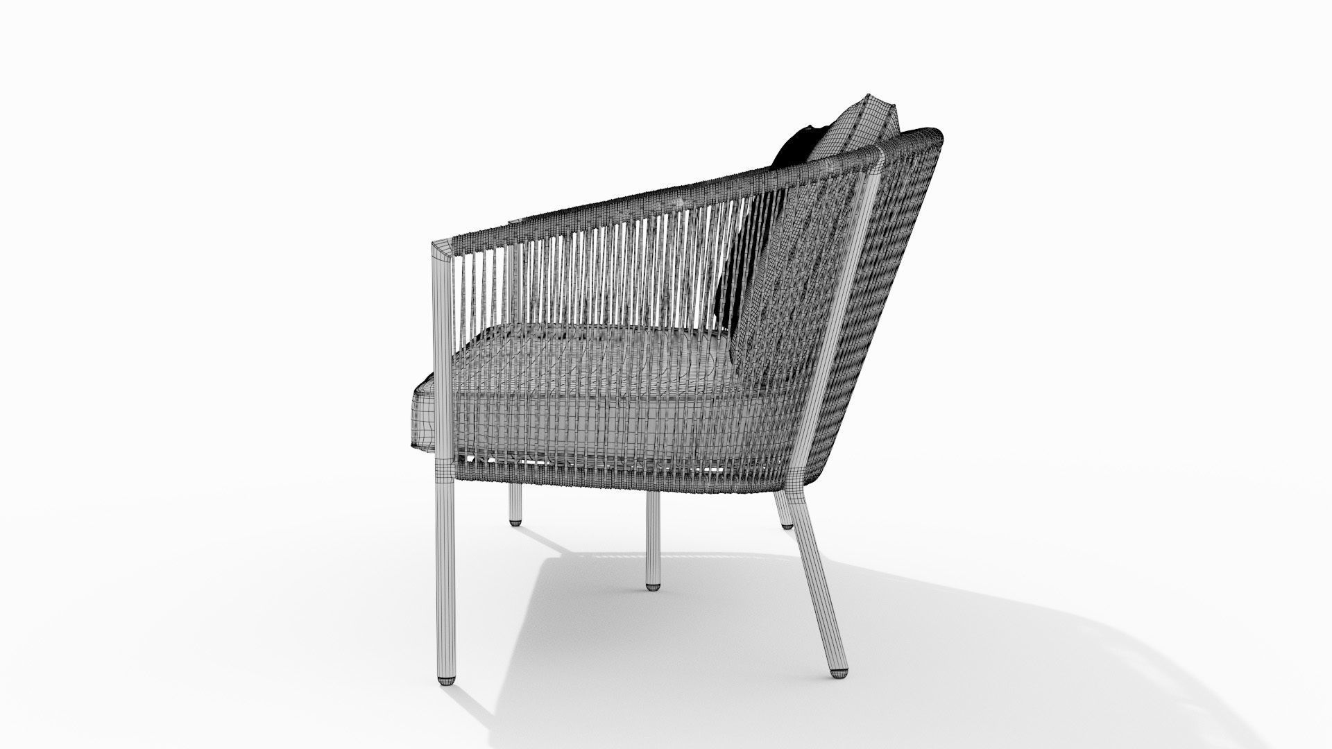 Corda Slate Gray Sofa Low-poly 3D model_18