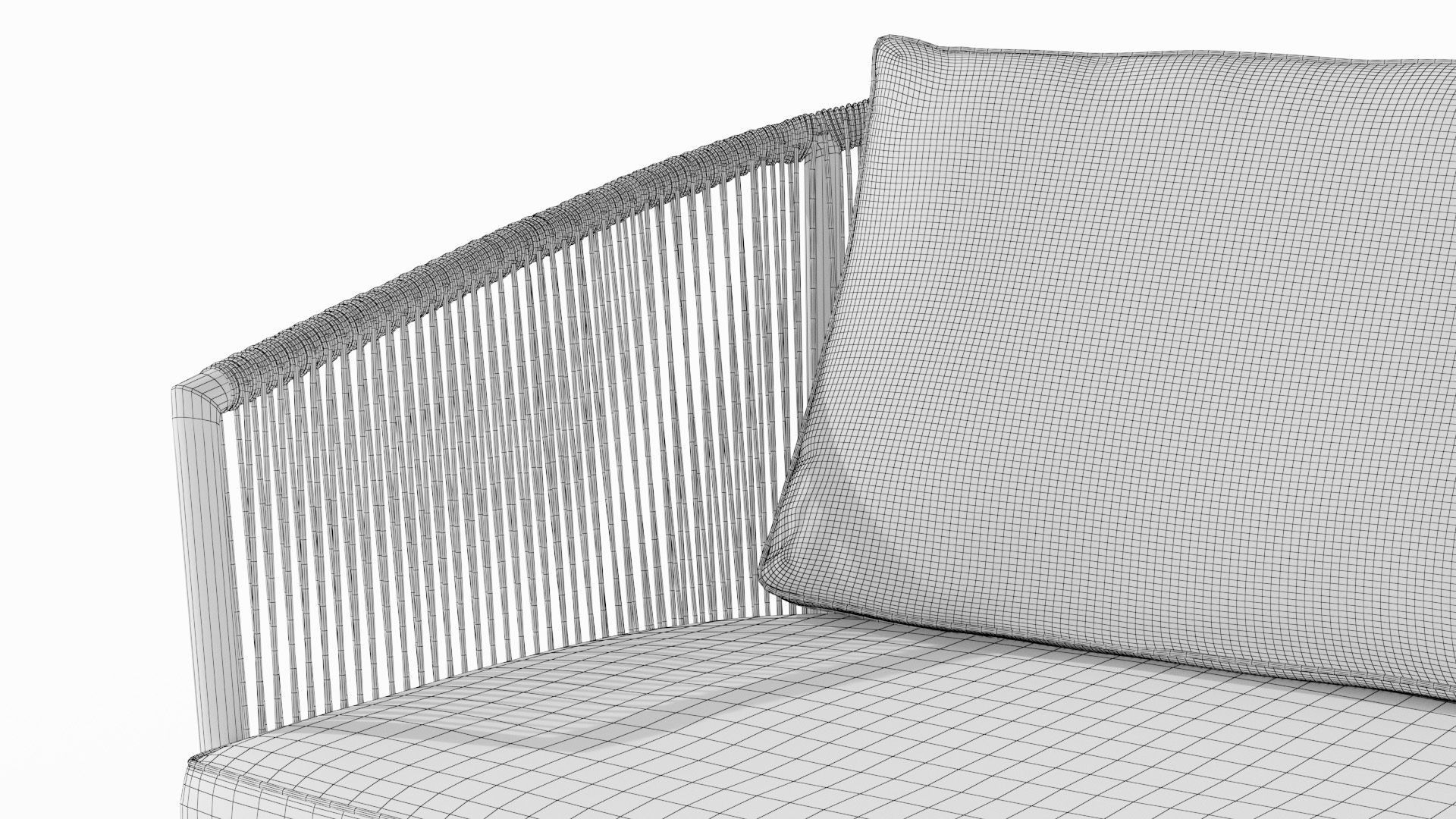 Corda Slate Gray Sofa Low-poly 3D model_13