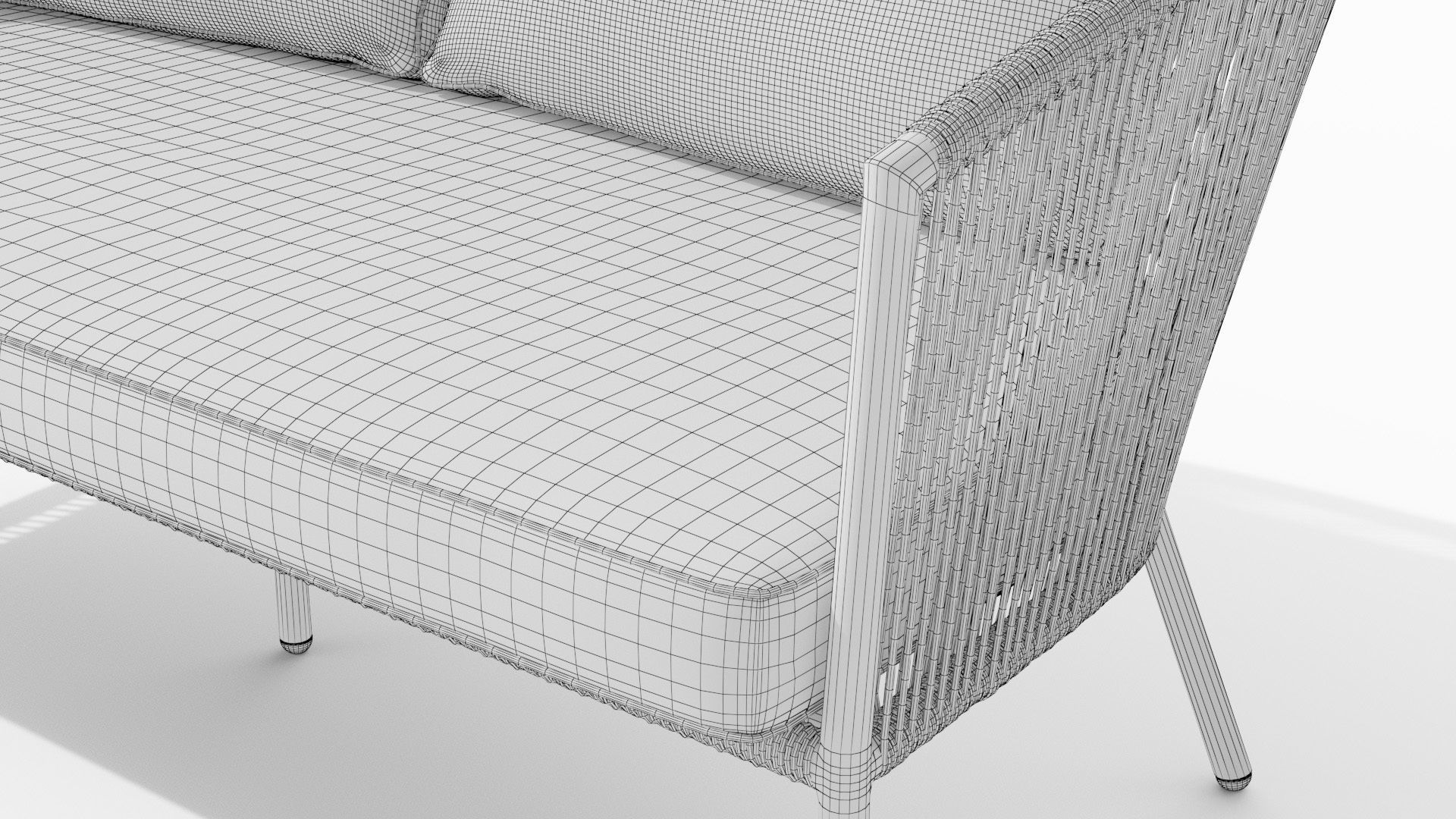 Corda Slate Gray Sofa Low-poly 3D model_14