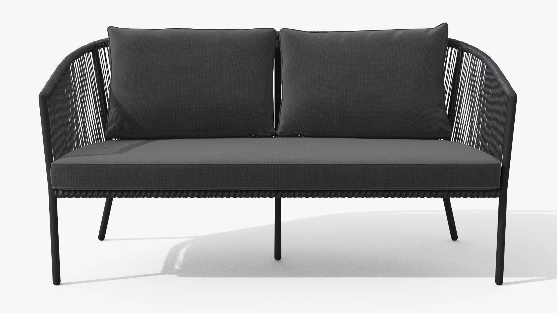 Corda Slate Gray Sofa Low-poly 3D model_2