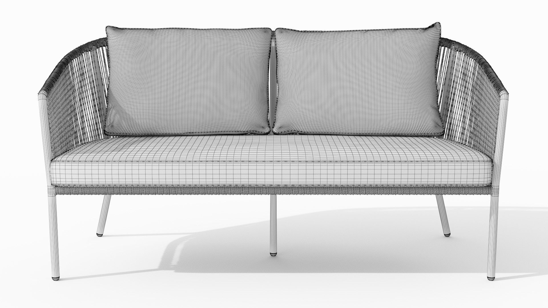 Corda Slate Gray Sofa Low-poly 3D model_19