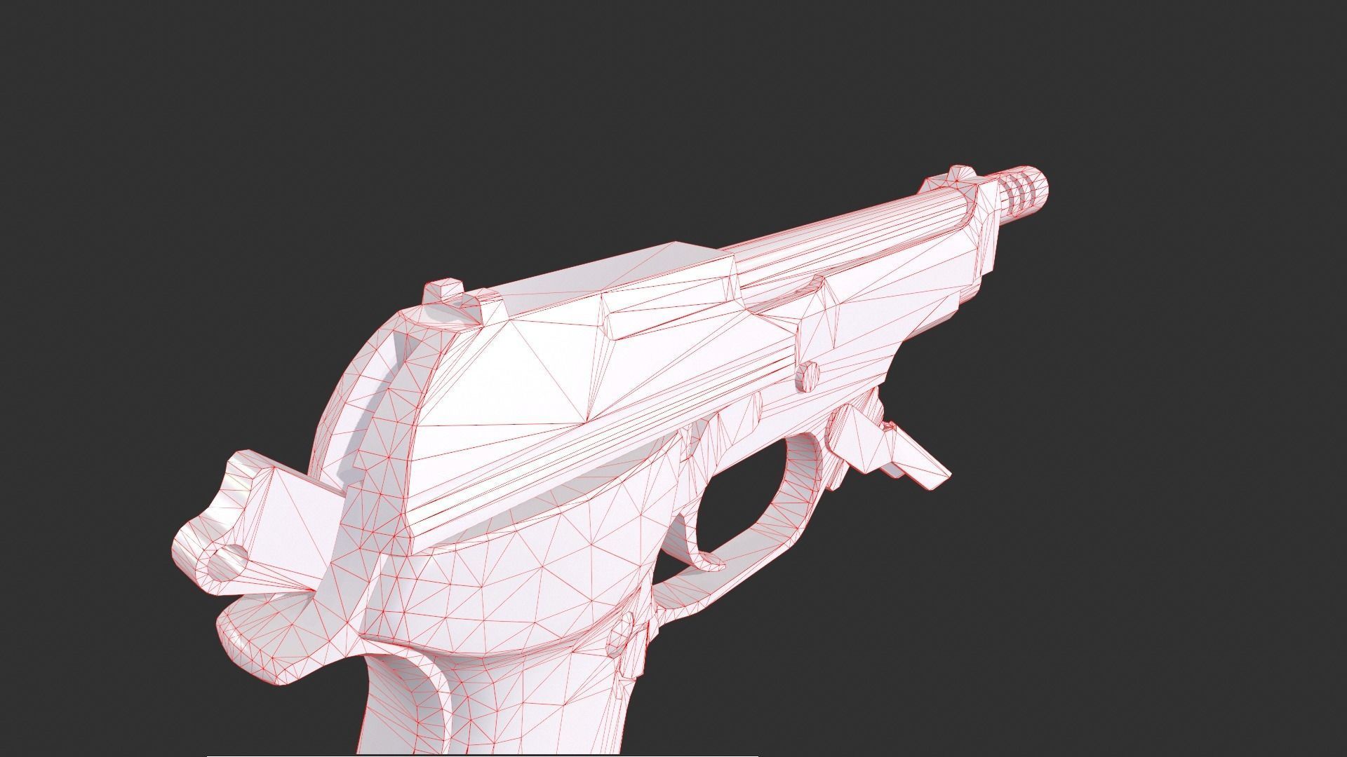 Beretta 93R Low-poly 3D model_10