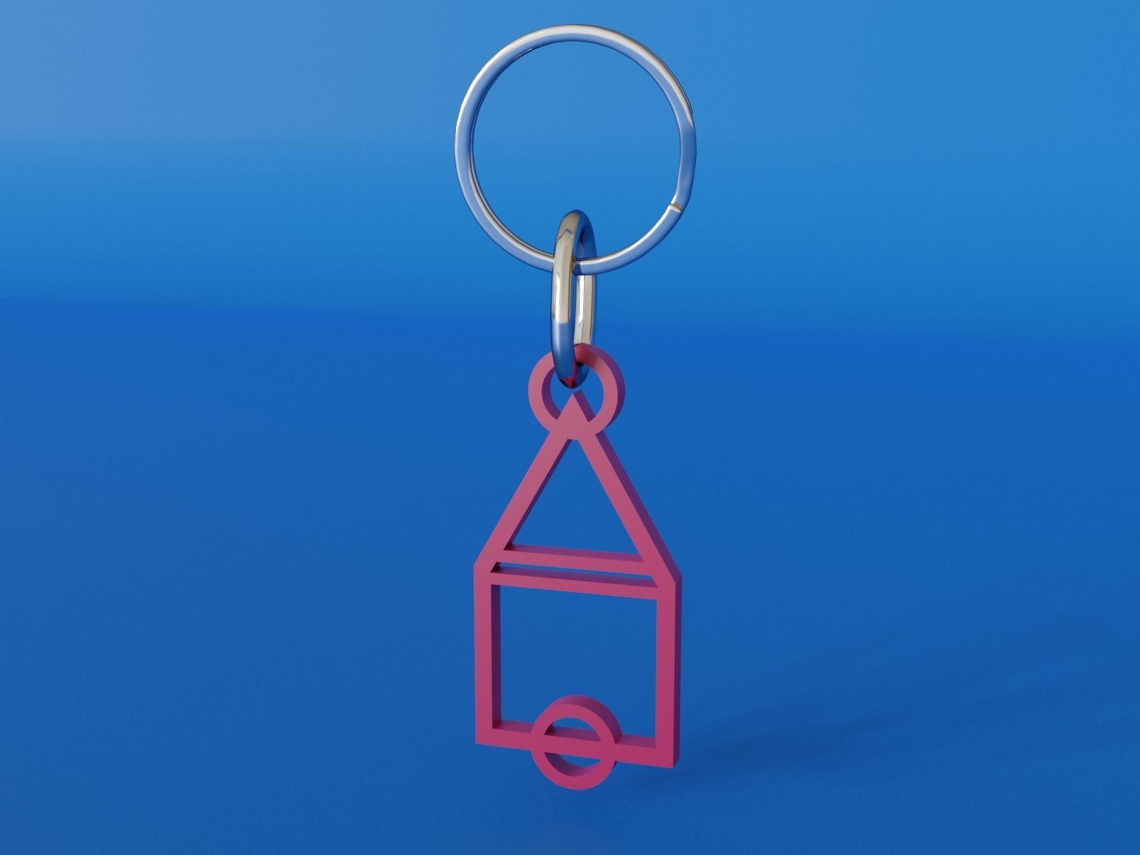 key chain squid game  3D print model_7