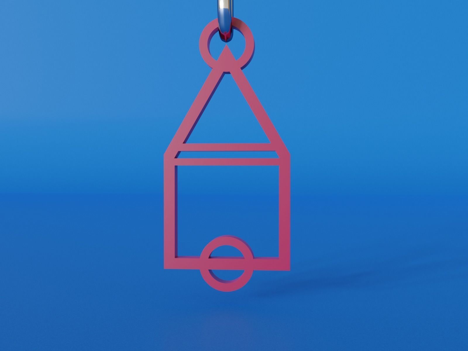 key chain squid game  3D print model_4