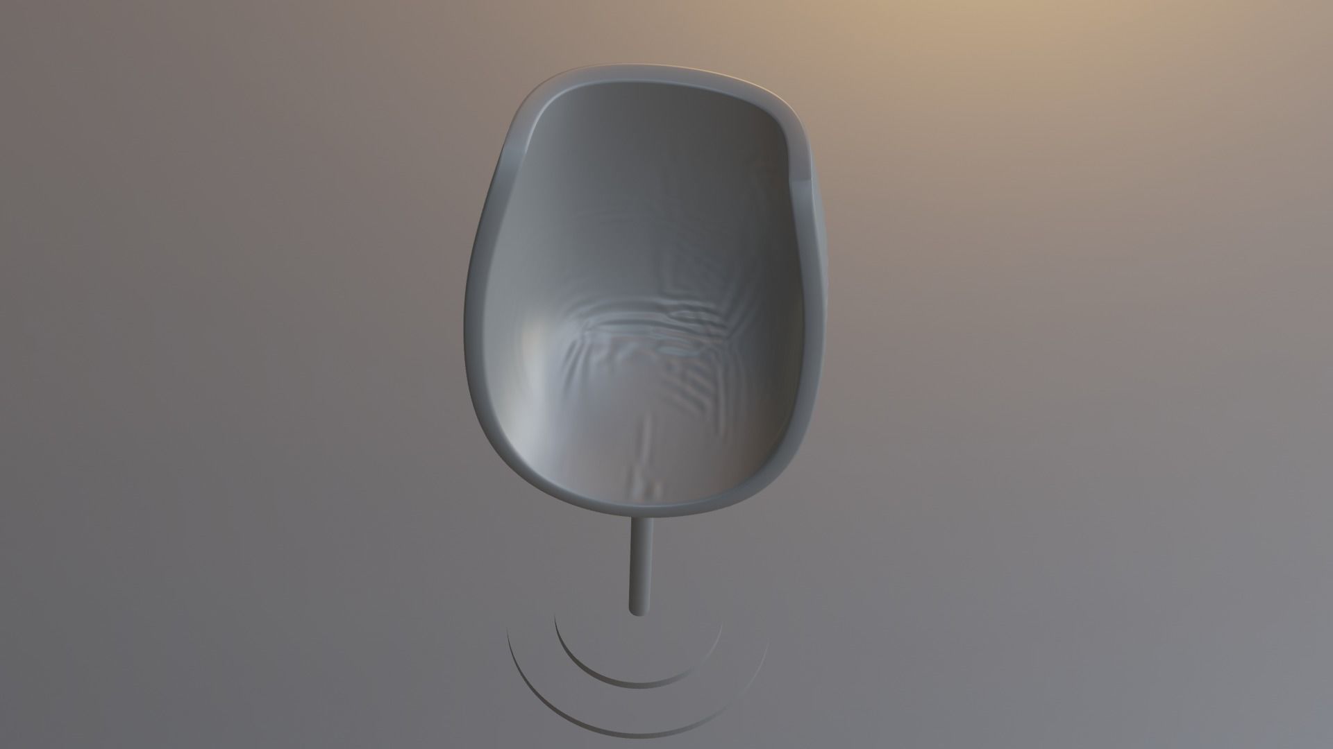 Cushion orange chair Low-poly 3D model_15