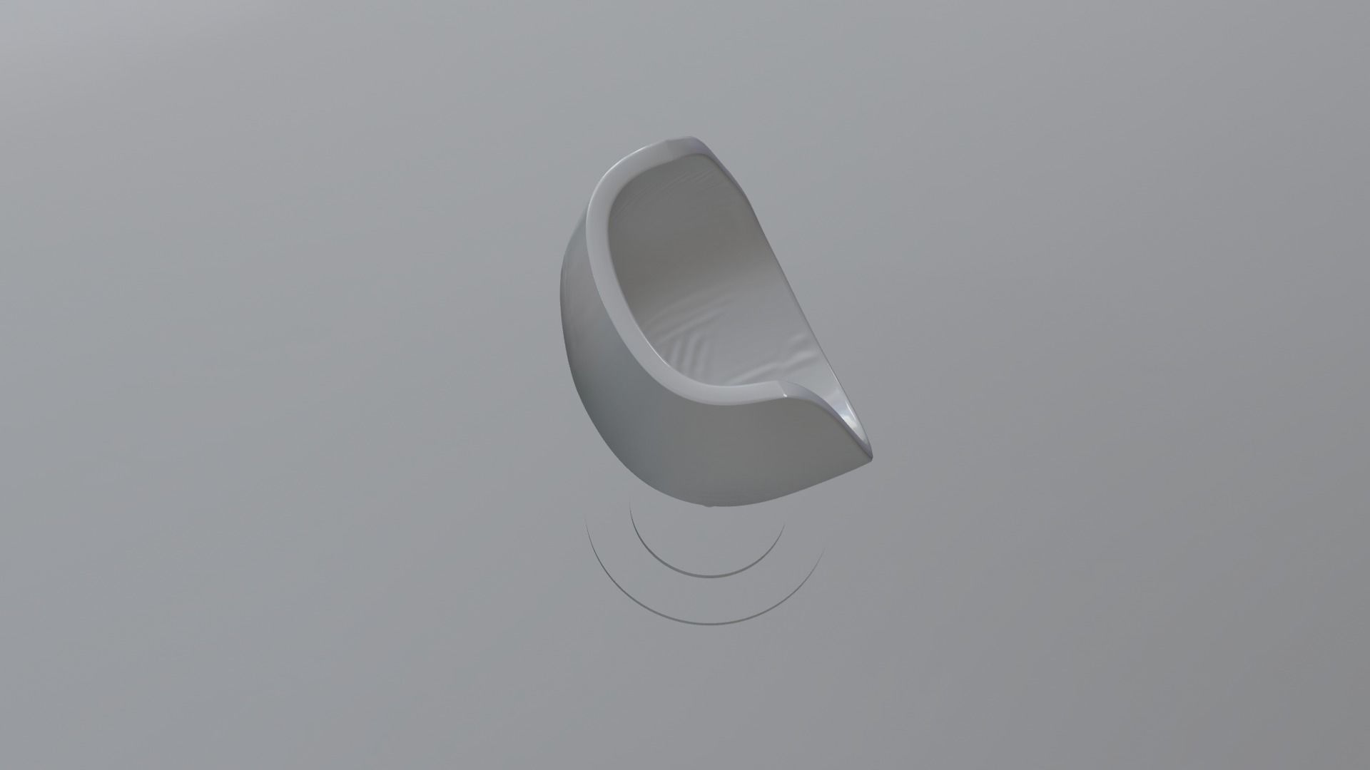 Cushion orange chair Low-poly 3D model_8