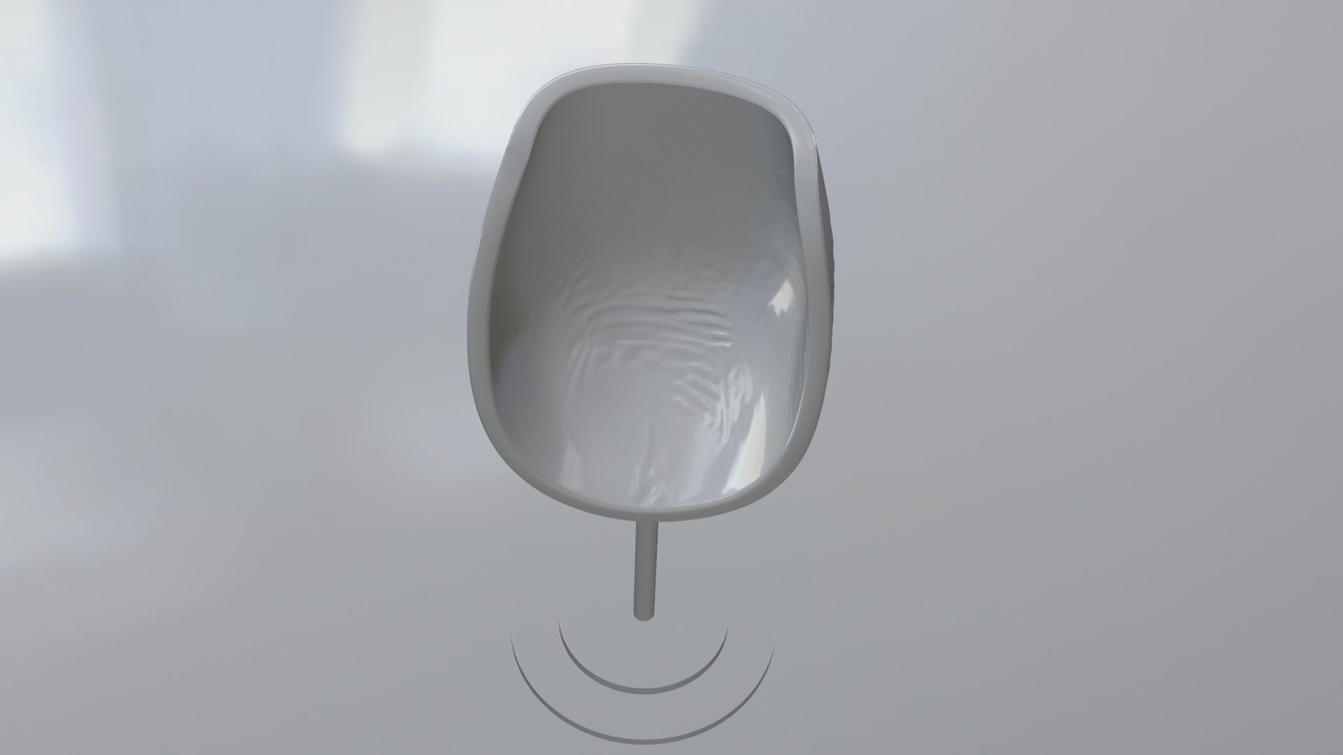 Cushion orange chair Low-poly 3D model_6