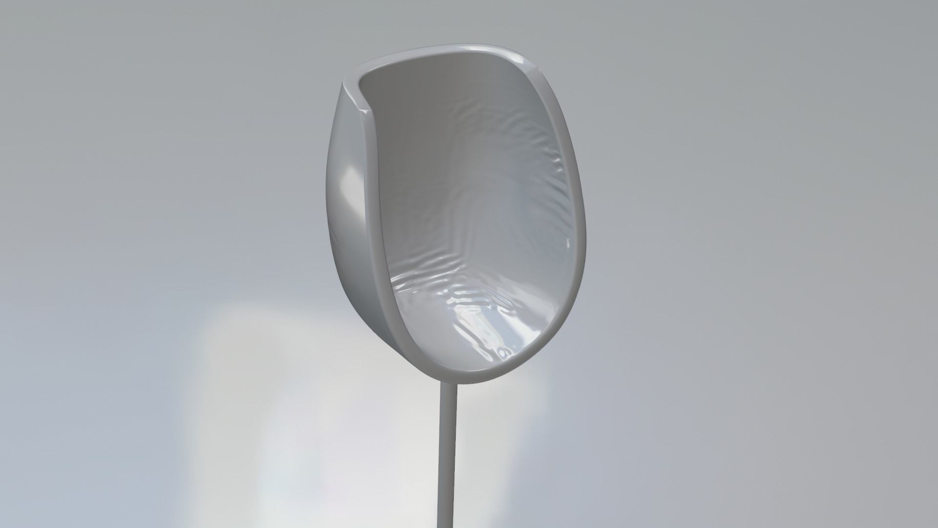 Cushion orange chair Low-poly 3D model_13