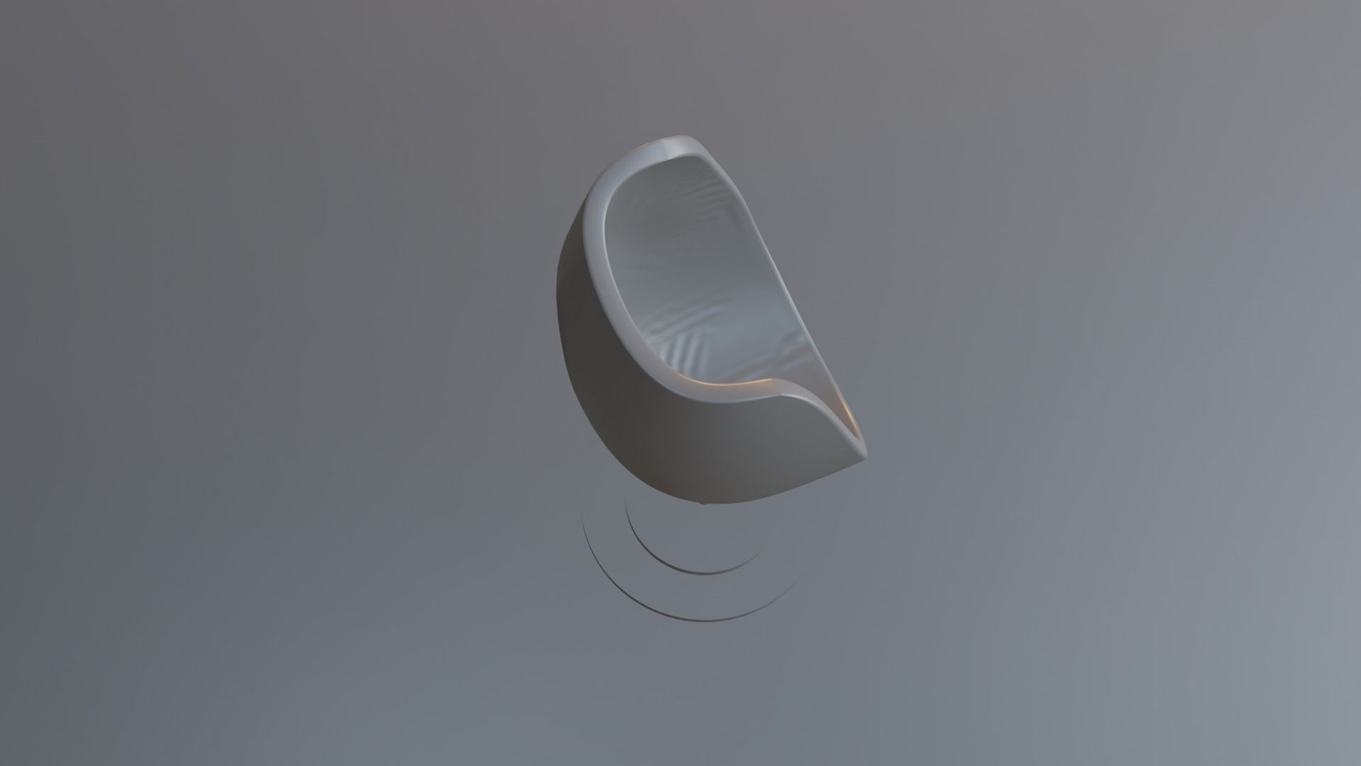 Cushion orange chair Low-poly 3D model_16