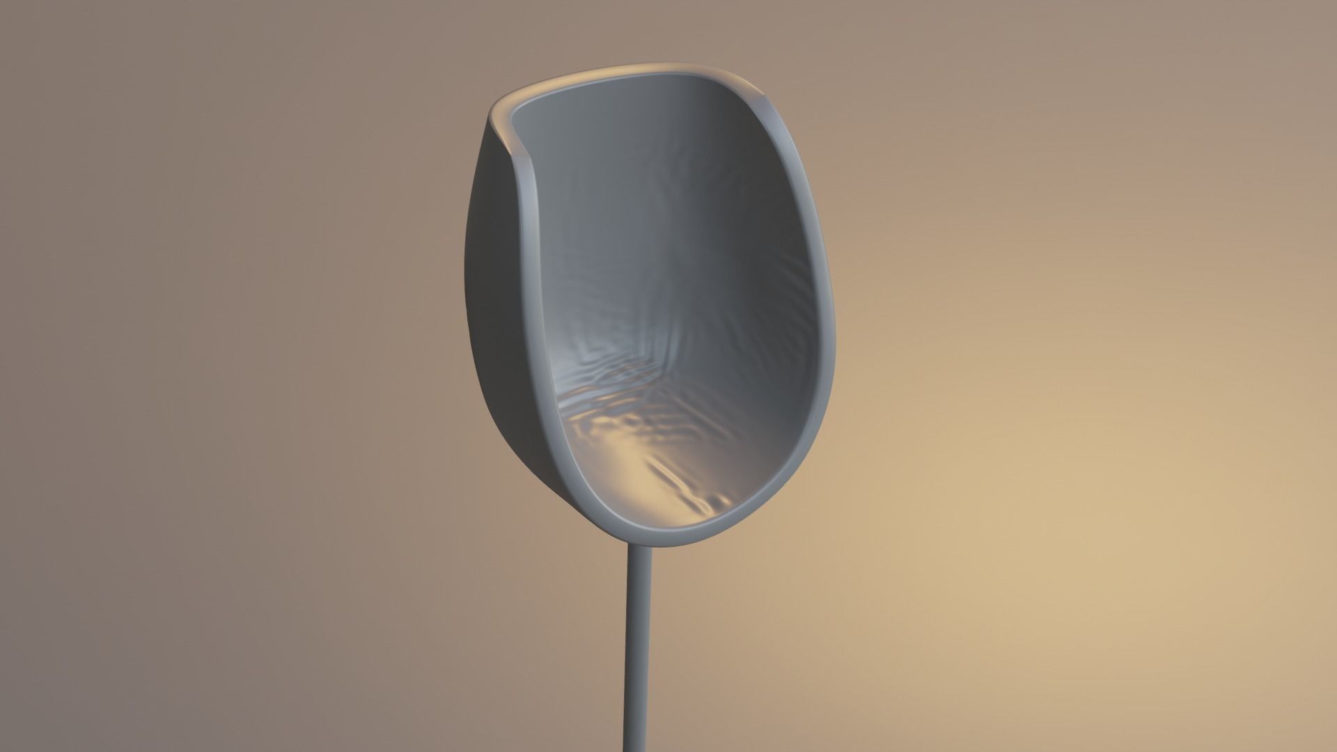 Cushion orange chair Low-poly 3D model_2