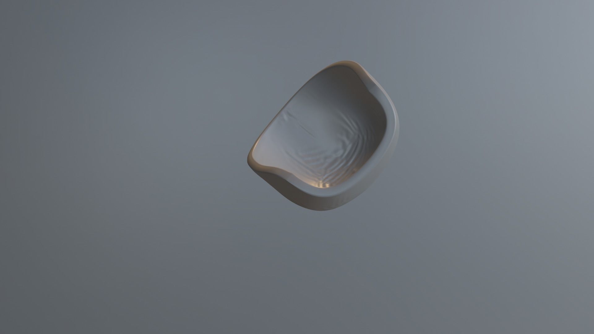 Cushion orange chair Low-poly 3D model_17