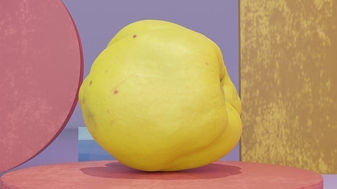 Quince fruit 06 high-poly 3D model 5