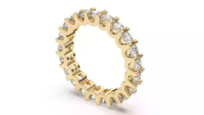 One Of A Kind Eternity Diamonds Ring 3D print model