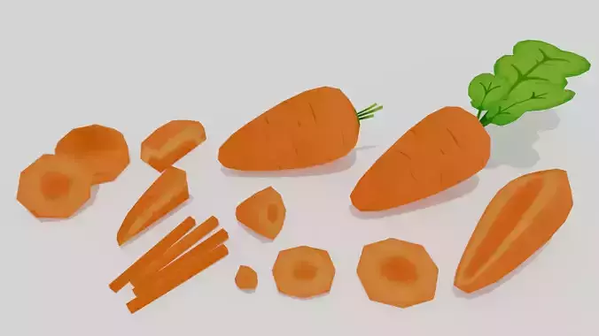 lowpoly Carrot  model pack