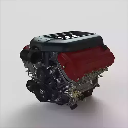 Car engine 3D model