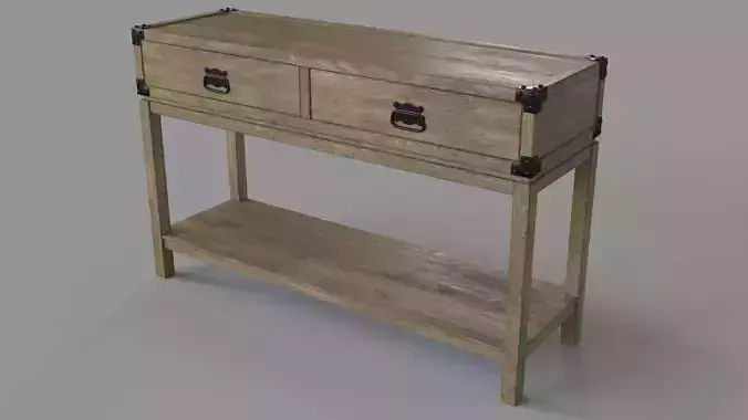 Chasity 2-Drawer Console Table 3D model