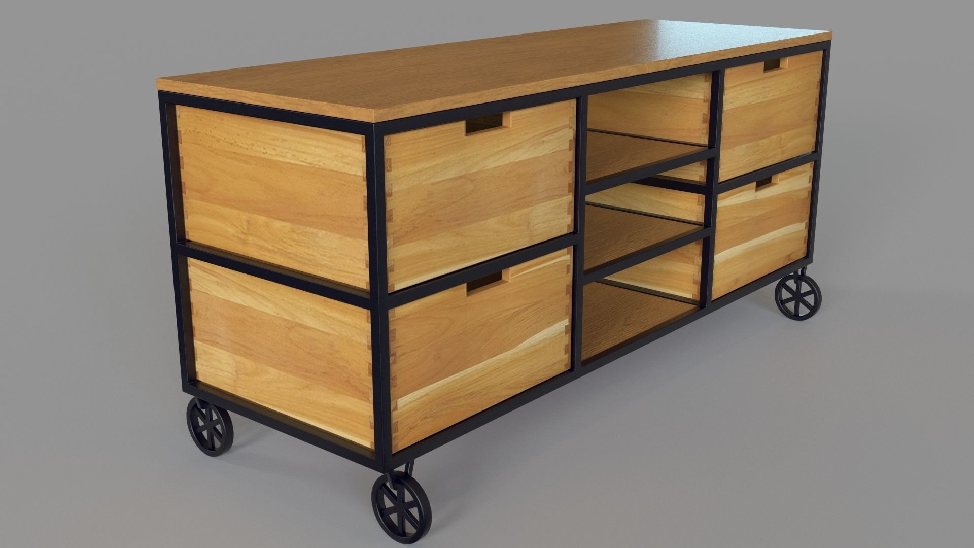 Console Table 3D model_2