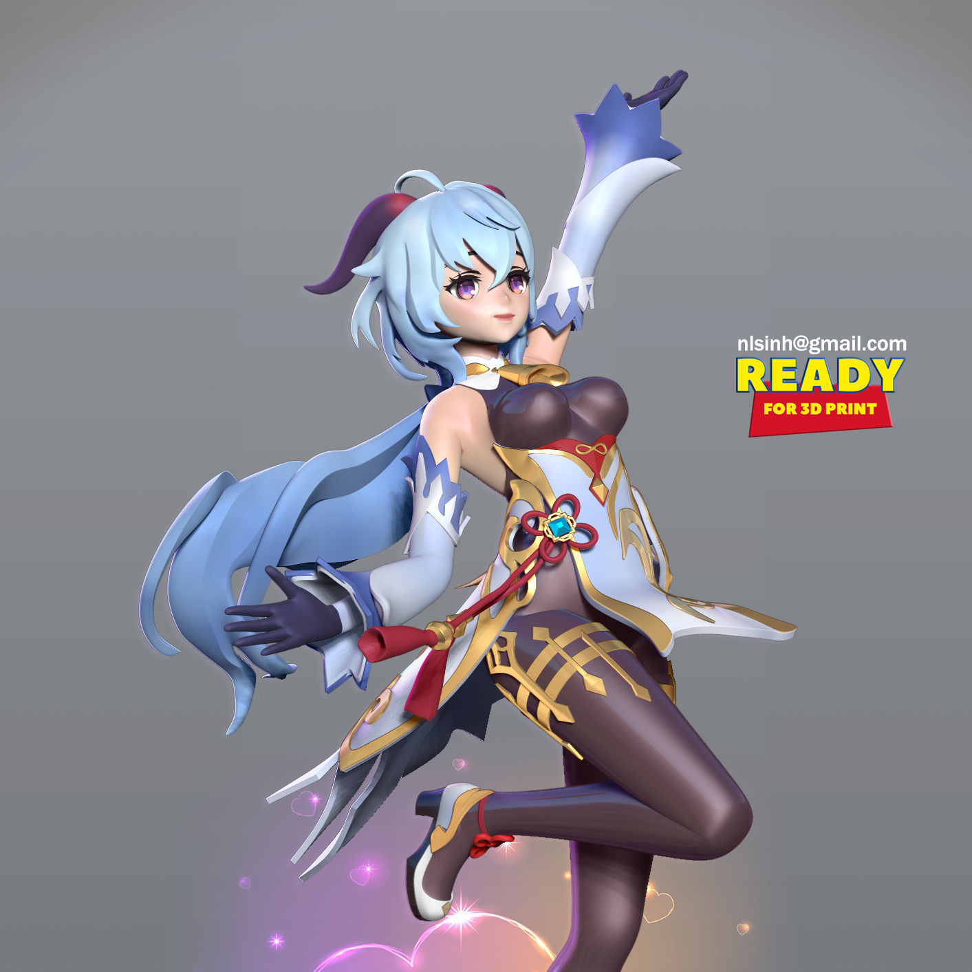 Ganyu - Genshin Impact Fanart 3D print model_17