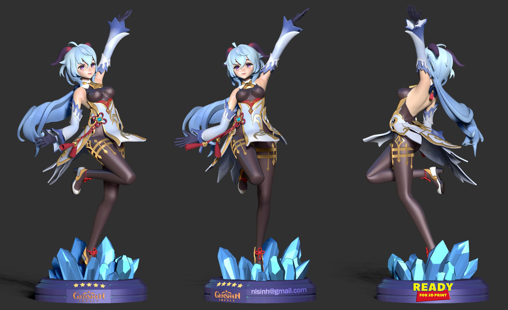 Ganyu - Genshin Impact Fanart 3D print model_1