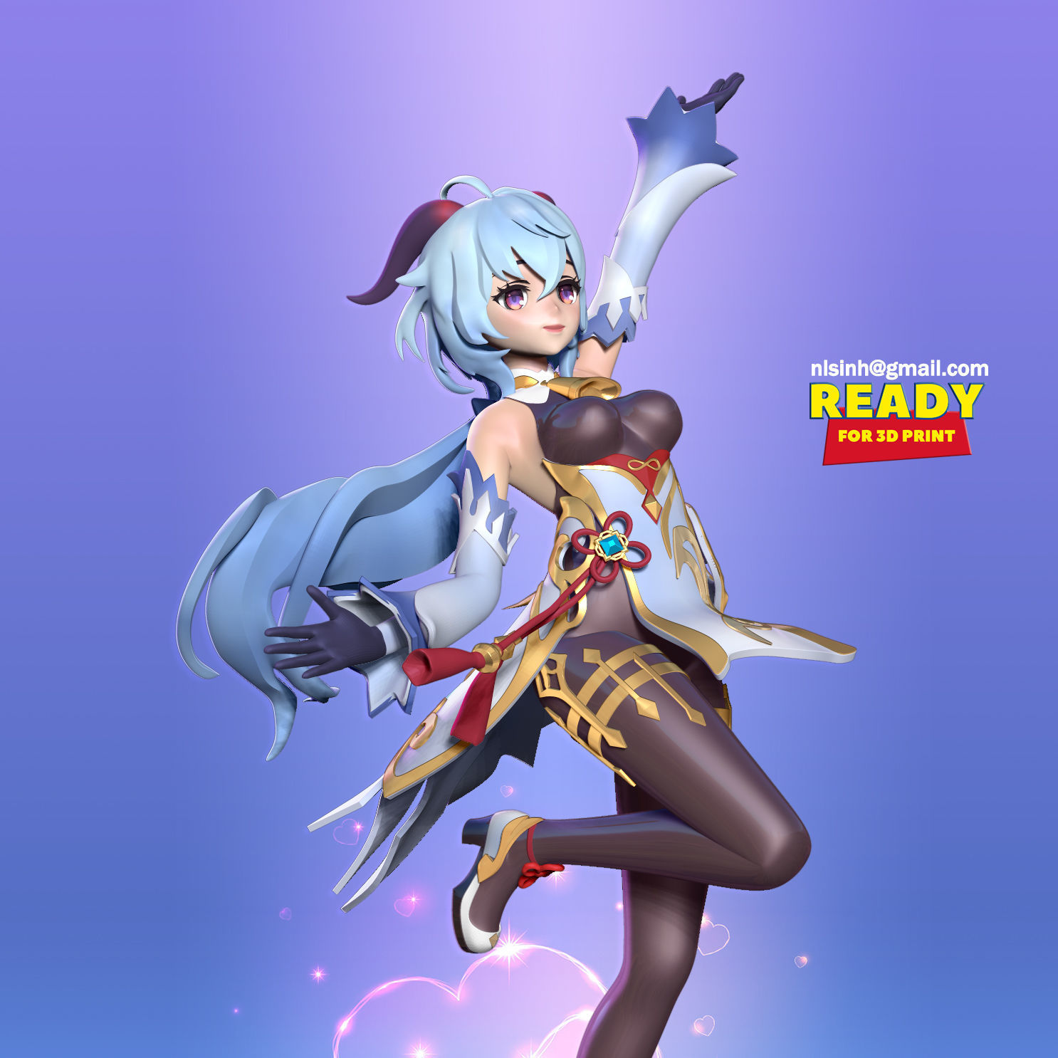 Ganyu - Genshin Impact Fanart 3D print model_14